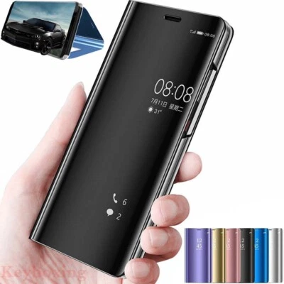 Für Samsung S20 S10 S9 S8 A51 A71 Note 10+ Smart Spiegel Leder Flip Case Hülle - Bild 1 von 4