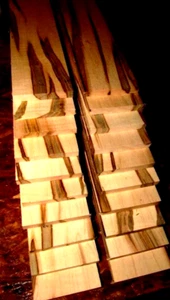 BARGAIN BOX OF VARIOUS SIZES & THICKNESSES KILN DRIED AMBROSIA MAPLE LUMBER WOOD - Picture 1 of 1