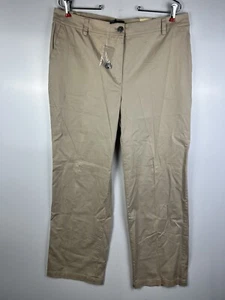 Chicos Additions Womens Pants 2.5 Regular 14 Chino Tan Zip Fly Cotton Blend NEW - Picture 1 of 10