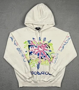 Volcom Sam Ryser Men's Off White Art Super Loose Fit Hoodie Size XS - Picture 1 of 13