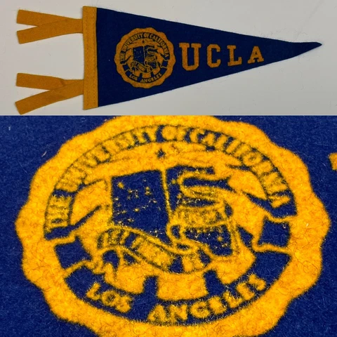 1950s UCLA Bruins California Los Angeles  University Mini Pennant 3.75x8.75 Cover