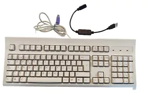 Keytronic Model E05366SPPS2-C Wired PS/2 Spanish Keyboard with USB Adapter - Picture 1 of 24