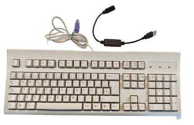 Keytronic Model E05366SPPS2-C Wired PS/2 Spanish Keyboard with USB Adapter - Image 1 of 4