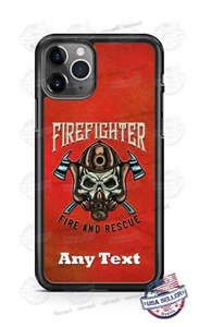Firefighter Fire & Rescue Logo Personalized Phone Case for iPhone Samsung Google - Picture 1 of 7