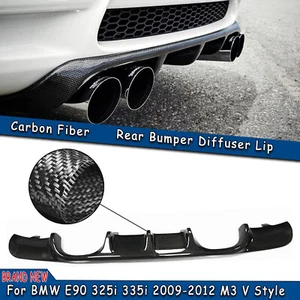 Labio difusor trasero de fibra de carbono para BMW E90 325i 335i 2009-2012 estilo M3 V - Imagen 1 de 9