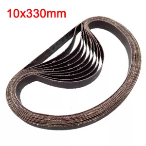 10x330mm Cintura Levigatrice Per Macinazione Legno Metallo Cinture Abrasive 60/80/120/240 Grana - Foto 1 di 7