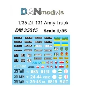 Kit de calcomanías militares Dan Models 35015 para modelo a escala 1:35 para camión militar ZIL-131 - Imagen 1 de 8