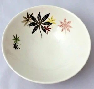 Peter Terris Original Calico Leaves for Shenango Small Bowl 5.5" Mid Century - Picture 1 of 4