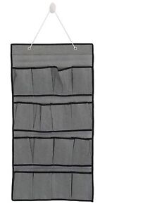 Hanging Organiser In Grey Colored With 16 Pockets