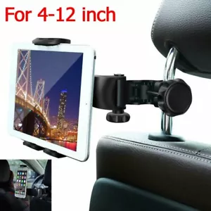 360° Car Back Seat Headrest Mount Tablet Holder for 4-12” Universal iPad Phone - Picture 1 of 9