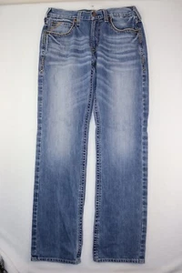 Jeans ARIAT dritto denim blu uomo 33x36 cowboy western rodeo lavaggio medio - Foto 1 di 13
