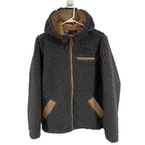 Obermeyer Womens Size M Amelia Sherpa Jacket Coal Gray Sherpa Fleece Hooded $159 - Picture 1 of 8