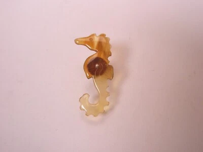 Prendedor de solapa vintage de corbata de animal poste de resina de caballito de mar 1/20 12K GF v08 Foto 1 de 4