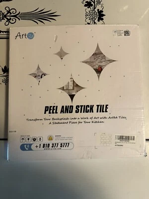 Art3d Peel and Stick Backsplash 12x12 Subway Wall Tiles Warm White Grey Grout - Image 1 of 2