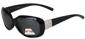  Nuevas gafas de sol de diseñador para mujer 8978 marco negro plateado/lente polarizada gris - Imagen 1 de 2