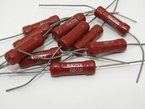( 10 PCS ) Texas Instruments RN25X Mil Line Precision 1% 6.81K OHMS RESISTORS 1W - Picture 1 of 2