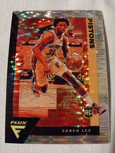 2020-21 SABEN LEE PANINI FLUX ROOKIE CARD RC #224 PRIZM DISCO DETROIT PISTONS - Picture 1 of 2