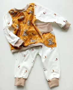 NEU * Baby Set * Gr. 74 * Langarmshirt * Pumphose * Babyhose * Babyshirt Teddy - Picture 1 of 5