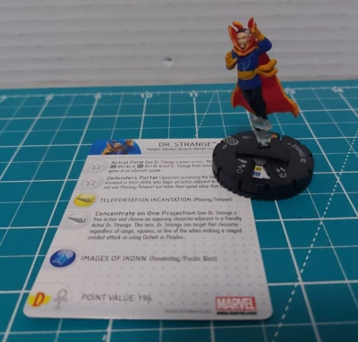 Heroclix Galactic Guardians set Dr. Strange #028 Rare figure  W/Card - Image 1 of 2