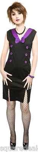 Vestido Marinero Rock-A-Billy Negro y Púrpura Sourpuss Rockabilly Punk GRANDE L #77734 - Imagen 1 de 3