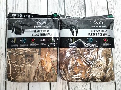 Conjunto de parte superior e inferior de camuflaje térmico polar pesado Realtree para hombre talla XL Foto 1 de 4