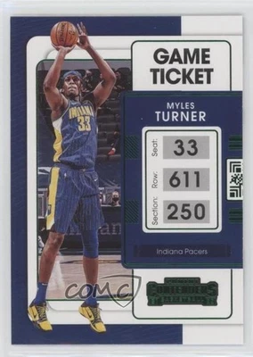 2021-22 Panini Contenders Game Ticket Green Myles Turner #12 - Image 1 of 2