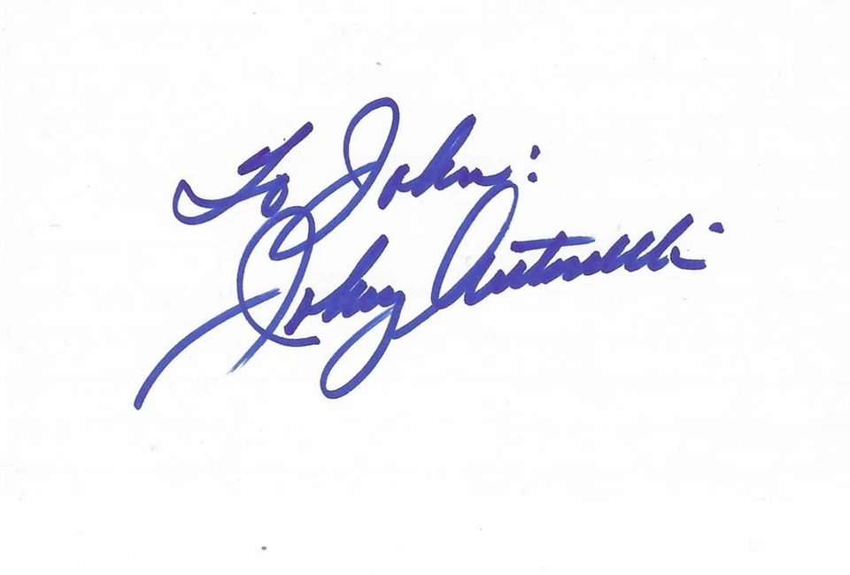SIGNED 3x5 INDEX CARD OF JOHNNY ANTONELLI (DECEASED 2020)! GREAT AUTOGRAPH! - Image 1 of 1