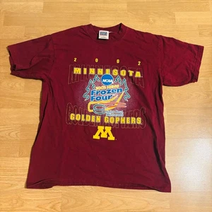 VINTAGE MN GOPHERS HOCKEY T-SHIRT LARGE BACK TO BACK CHAMPS - Bild 1 von 2