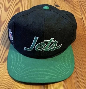 Vintage New York Jets Sports Specialties Script Wool Snapback Cap Hat 90s NFL - Picture 1 of 2