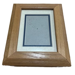 Picture Frame 5x7 Pedroza Oak Collection Double Beveled Mat Glass Hanger - Picture 1 of 5