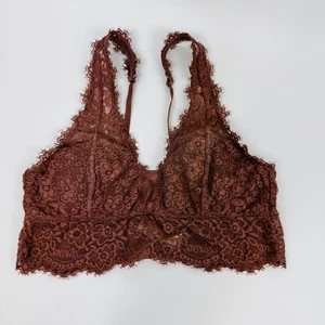 Sujetador Aerie Polvoriento Color Rosa Pestañas Encaje Sumergir Bralette Acolchado Talla S/P Pequeño - Imagen 1 de 12