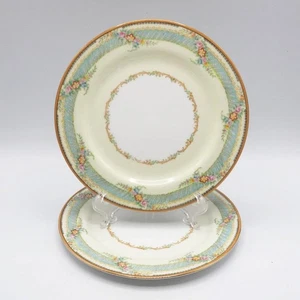 Juego de 2 platos de postre de porcelana para cena Noritake Morimura Art Deco N352 7-1/2" - Imagen 1 de 6