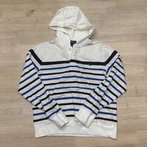 Polo Ralph Lauren Boys Medium (10-12) Long Sleeve Hooded 3 Button Shirt Pullover - Picture 1 of 6