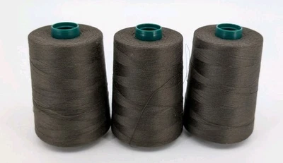 NEW SEWING THREAD TEX 40 A & E Perma Core Alpha Green 6000 Yds USA 3 Piece Lot - Image 1 of 4