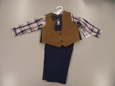 Izod Infant Boys 4-Piece Vest & Bow Tie Set 6 M~NWT! - Изображение 1 из 3