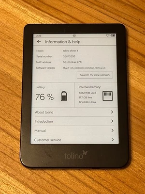 Tolino Shine 4 16GB eBook Reader - Bild 1 von 4