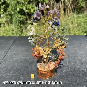 Chakra layer gemstone tree, authentic spiritual healing crystal mineral stone, - Picture 1 of 1