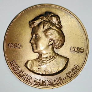 ROMANIA MEDAGLIA HARICLEA DARCLEE MUSICISTA ANNIVERSARIO S.N.R. SEZ. IASI 1989 - Foto 1 di 2