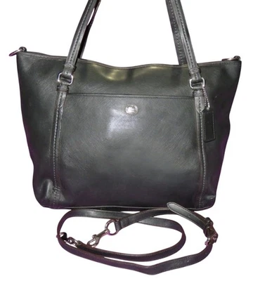 Bolso de Mano Coach 2013 Peyton Negro Cuero Granulado Bandolera 2 Vías Foto 1 de 4