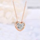 Delicate Heat Shape Pendant Valentine Gift Art Deco Simulated Diamond Necklace