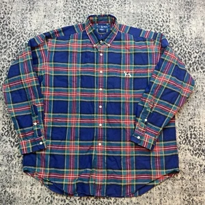 Ralph Lauren Men's Sz XL Blake Button Down Plaid Schnauzer Terrier Shirt FLAW - Picture 1 of 21