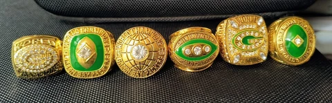 Green Bay Packers - Championship Super Bowl 6 Ring Set Cover