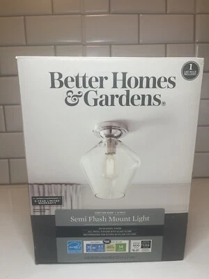 Better Homes & Gardens 9" Farmhouse Nickel Flush Mount Ceiling Light - Image 1 of 4