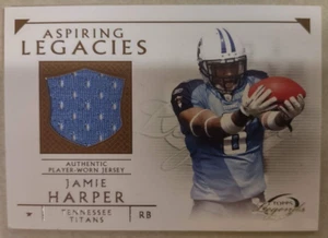 Camiseta azul usada en el juego 2011 Topps Legends Jamie Harper NFL Titans Legacies - Imagen 1 de 2
