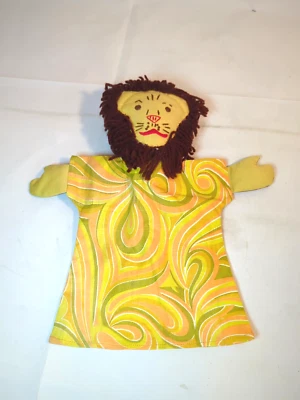 Marioneta de mano vintage hecha a mano León Mago de Oz rara juguete Mcm B1 Foto 1 de 4