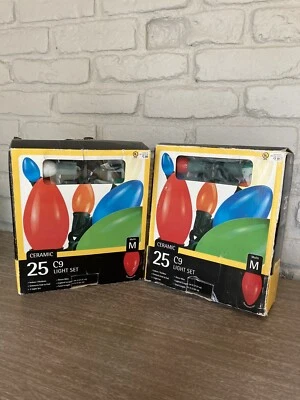 Juego de 2 luces vintage Target Ceramic 25 C9 interior/exterior multicolor Navidad Foto 1 de 3