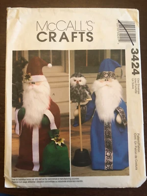 McCalls Crafts Sewing Pattern 3424 33" Santa & Wizard Greeter - Image 1 of 4