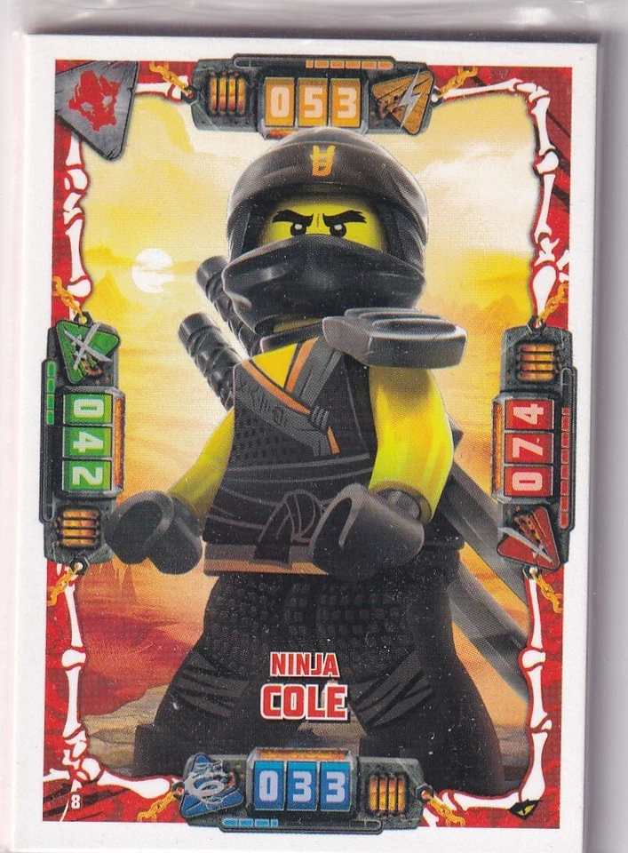 Lego Ninjago Series 4 TCG Trading Cards Card No. 8 Ninja Cole - Image 1 of 1