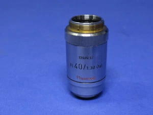 Leitz 40x Oil Flourescence Microscope Objective 40/1.30 Oel 170/0.17 Lens - Picture 1 of 2
