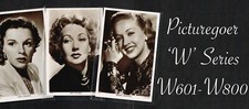 PICTUREGOER - 'W' Series 1940s ☆ FILM STAR ☆ Postcards #W601 to #W800